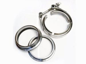 3.5 Inch Stainless V-Band Flange and Clamp Set - Male-Female