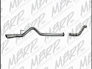 MBRP 4" Filter Back Single Side Exit - Aluminized inc Downpipe for 2011-2014 Ford Powerstroke 6.7L - S6284AL
