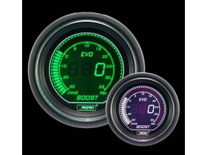 ProSport Evo Electrical Boost Gauge Green and White