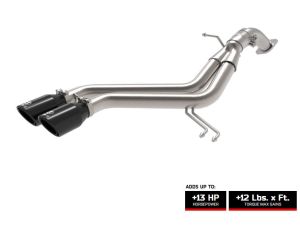 aFe Takeda 2-1/2" 304 Stainless Steel Axle-Back Exhaust System w/ Black Tips for 2013-2017 Hyundai Veloster Turbo 1.6T GDi - 49-37019-B