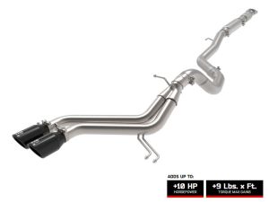 aFe Takeda 2-1/2 IN to 3 IN 304 Stainless Steel Cat-Back Exhaust System w- Black Tips for 2013-2017 Hyundai Veloster 1.6T GDi - 49-37018-B