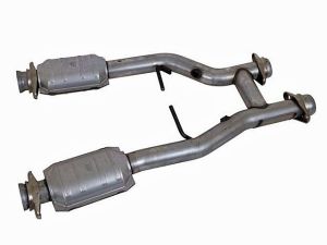 BBK Performance Mid H Pipe with Catalytic Converters - Aluminized Steel