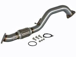 aFe POWER Twisted Steel 2.5 Inch Rear Down-Pipe - Mid-Pipe