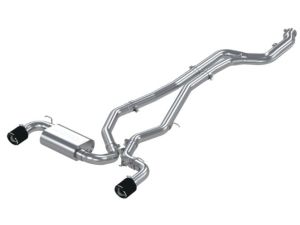 MBRP 3" 304SS CAT Back Exhaust - Dual Carbon Fiber Tips for 2020+ Toyota Supra Turbo - S43003CF