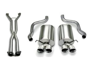 Corsa Performance Dual Rear Exit Cat-Back with Twin 3.5 Inch Tips - Sport Sound Level