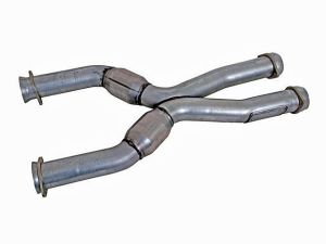 BBK Performance Short Mid X Pipe with Catalytic Converters - Aluminized Steel