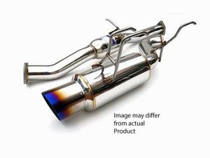 Invidia N1 Twin Outlet Single Layer Tip Titanium Cat Back Exhaust - 76mm