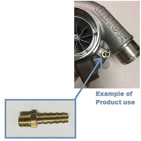 thumbnail image 2 of MAMBATEK M6x1.0 To 1/4" Barb Adapter Fitting Kit - Turbo Compressor Housing To Wastegate 2 of 3