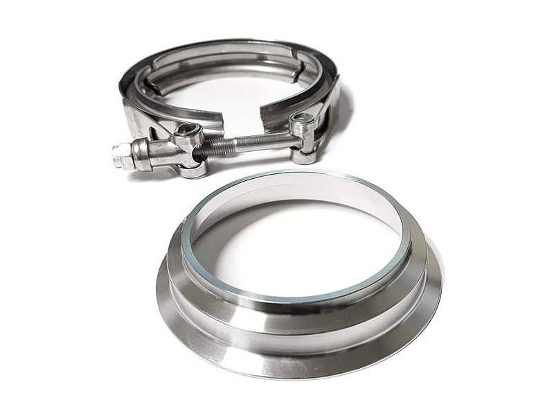Hangers, Clamps & Flanges For Honda Accord Borg Warner Turbo Flange & Clamp Kit For S200 S300 SX-E S369 | 4.21 Downpipe Flange | Marmon V-Band Hangers, Clamps & Flanges For Honda