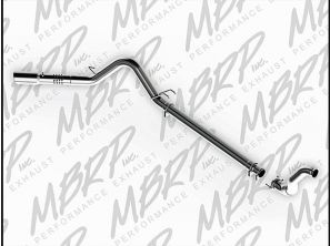 MBRP 4" Filter Back Single Side Exit with Downpipe - AL for 2008-2010 Ford Powerstroke 6.4L - S6282AL