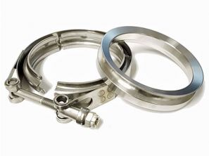 Borg Warner 4 Inch Flange and Clamp Set - Marmon V-Band Downpipe - SX or SX-E
