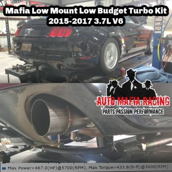 2015-2017 Mustang 3.7L V6 Mafia Low Buck Rear Mount Turbo Kit-Ford Mustang Performance Parts Turbo Kits Ford Turbo Kits Ford Mustang Turbo Kits Search Results-3500.000000