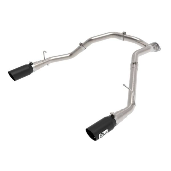 aFe Large Bore-HD 3" DPF-Back Stainless Steel Exhaust System - Black Tips-Dodge RAM 1500 EcoDiesel Performance Parts Diesel Performance Parts Eco Diesel Performance Parts Diesel Search Results Search Results-780.780000