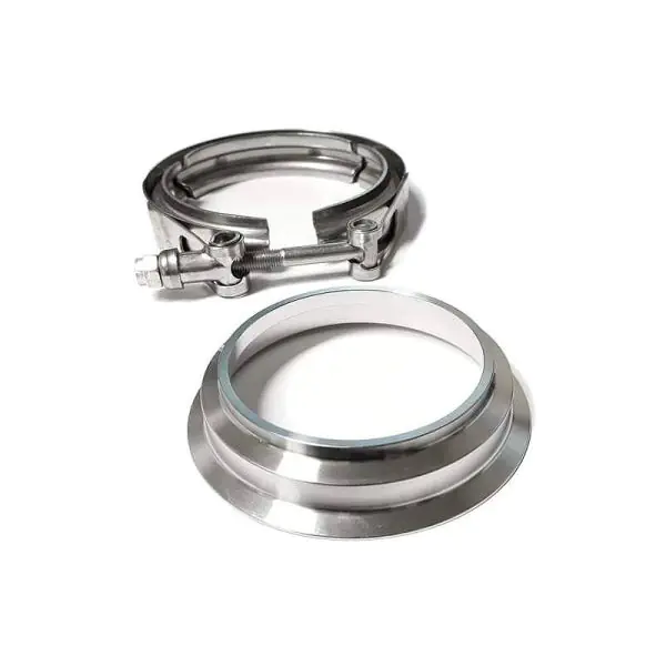 4" Stainless V-Band Flange & Clamp Kit For Borg Warner S200 S300 SX-E Turbo - 4.21" Marmon Outlet