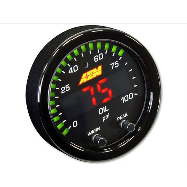 AEM X-Series Fuel and Oil Pressure Gauge-Universal Gauges, Etc Search Results-222.000000