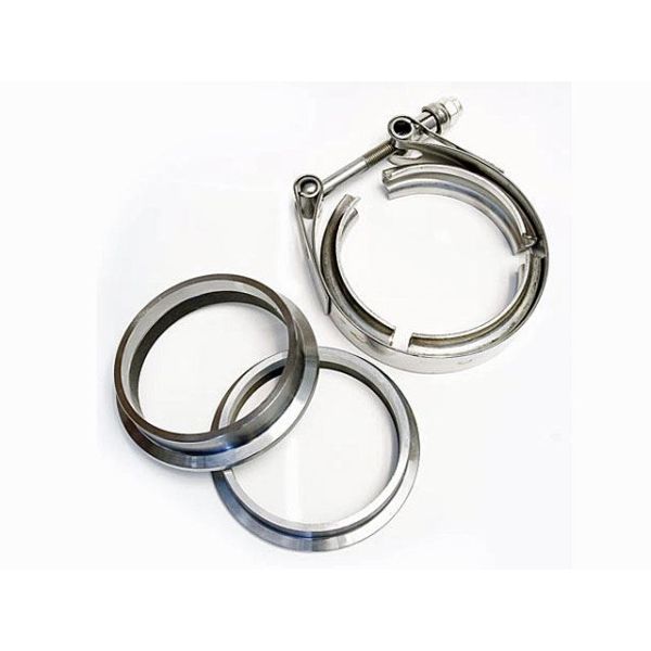 4 Inch Stainless V-Band Flange and Clamp Set - Male-Female