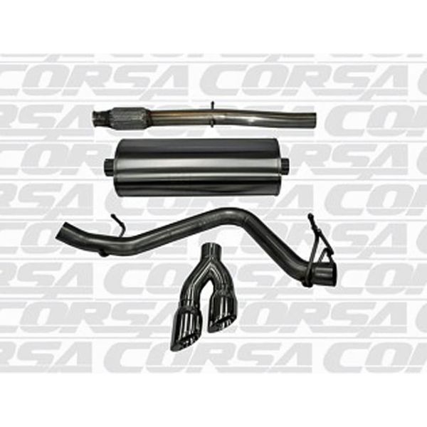 Corsa Performance Single Side Exit CatBack with Twin 4.0 Inch Tip - Sport Sound Level-Turbo Kits Chevy Silverado Performance Parts GMC Sierra Performance Parts Search Results-1944.000000