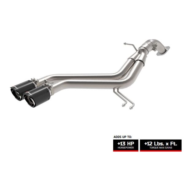 aFe Takeda 2-1/2" 304 Stainless Steel Axle-Back Exhaust System w/ Carbon Fiber Tips-Hyundai Performance Parts Hyundai Veloster Turbo Performance Parts Search Results-554.400000