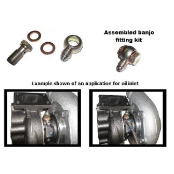 Oil Feed Banjo Fitting, -4an for Garrett GBC Club Line Turbos