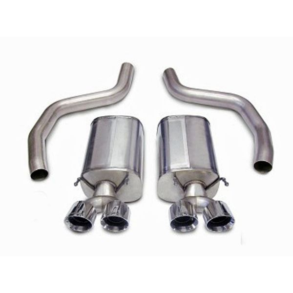 Corsa Performance Dual Rear Exit Axle-Back with Twin 4.0 Inch Tips - Sport Sound Level-Turbo Kits Chevy Corvette C6 Performance Parts Search Results-2886.000000