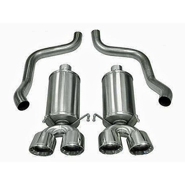 Corsa Performance Dual Rear Exit Axle-Back  with Twin 4.5 Inch Tips - Xtreme Sound Level-Turbo Kits Chevy Corvette C6 Performance Parts Search Results-2508.000000