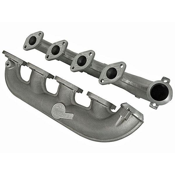 aFe POWER BladeRunner Ported Ductile Iron Exhaust Manifolds-Ford Powerstroke Performance Parts Ford F-Series Performance Parts Diesel Performance Parts Powerstroke Performance Parts Diesel Search Results Search Results-671.370000