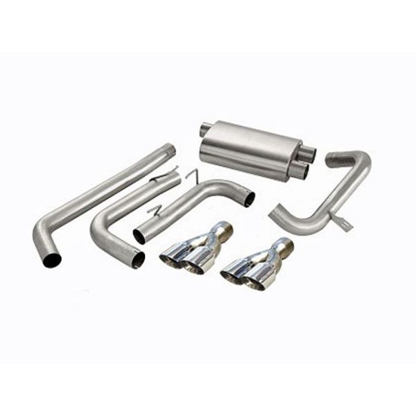Corsa Performance Dual Rear Exit Cat-Back with Twin 3.5 Inch Tips - Sport sound Level-Turbo Kits Chevy Camaro Performance Parts Search Results-2536.000000