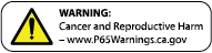 P65 warnings P65 warnings